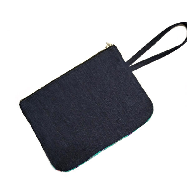 Pochette toucan en denim zippée avec poignée de transport - Image 6