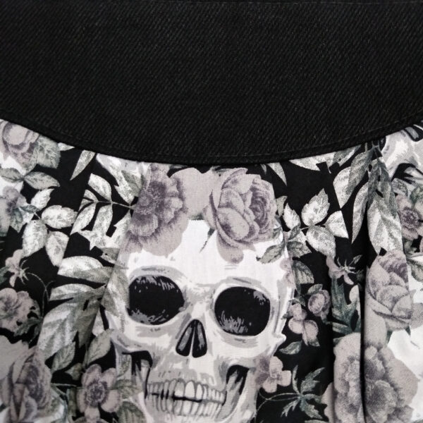 Pochette tête de mort noir - Mini sac avec poignée de transport - Image 4