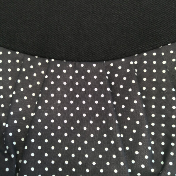 Pochette à pois noir et blanc avec poignée de transport - Image 5