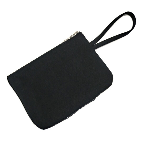 Pochette à pois noir et blanc avec poignée de transport - Image 7