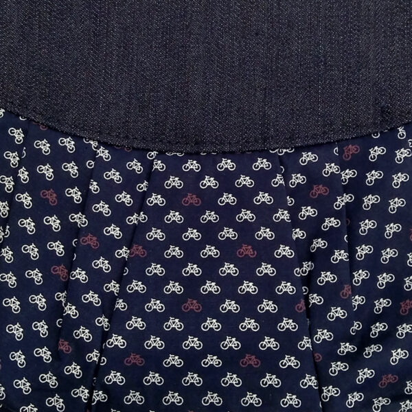 Pochette motif vélo - Mini sac à main en denim avec poignée - Image 4