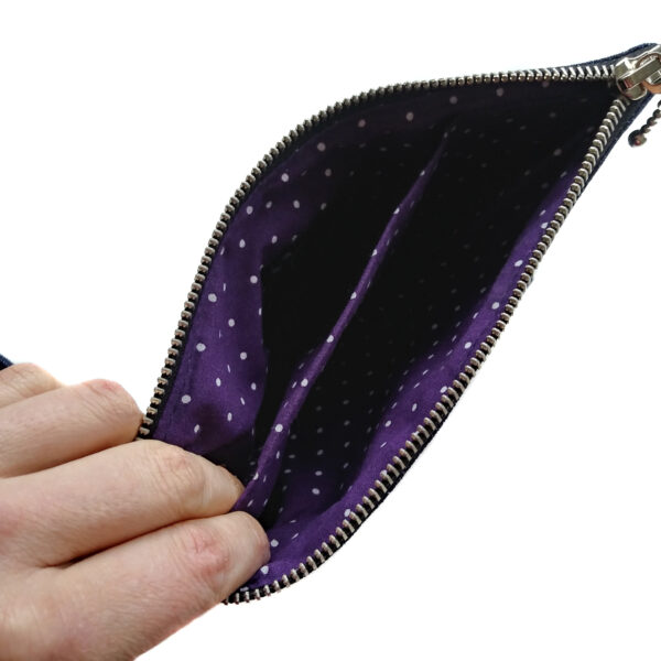 Pochette motif vélo - Mini sac à main en denim avec poignée - Image 5