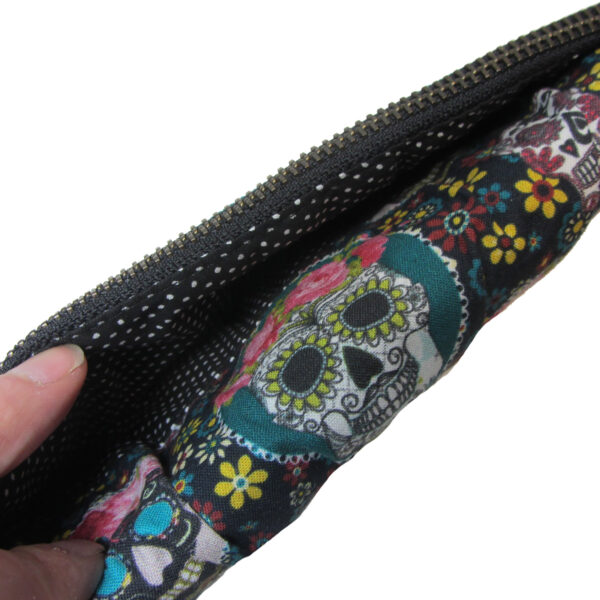 Portefeuille tête de mort mexicaine turquoise avec doublure RFID - Image 4