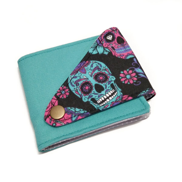 Ensemble cadeau crânes - Kit pochette, portefeuille et chouchou - Image 5