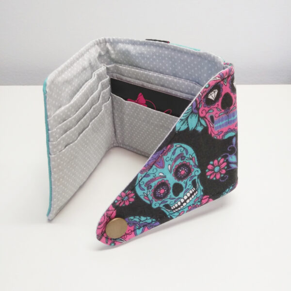 Ensemble cadeau crânes - Kit pochette, portefeuille et chouchou - Image 7