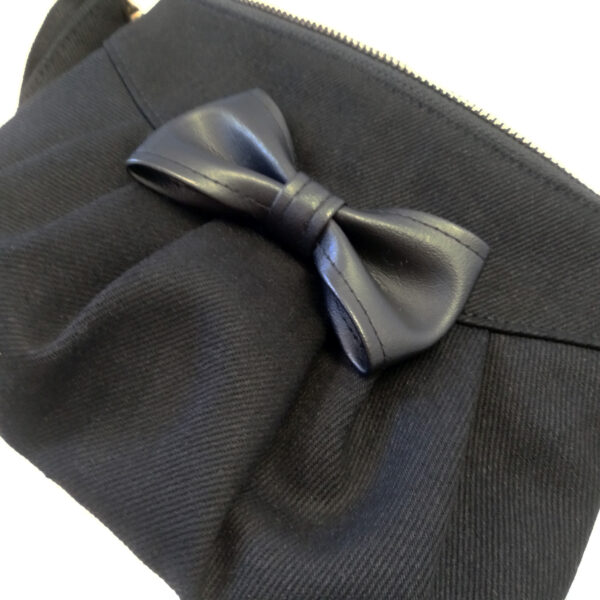 Petit sac de taille noir avec ou sans noeud - Bandoulière ajustable - Image 4