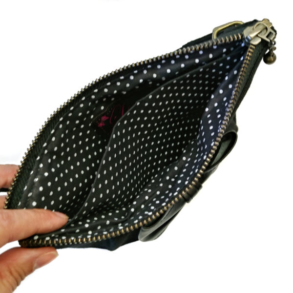 Petit sac de taille noir avec ou sans noeud - Bandoulière ajustable - Image 6