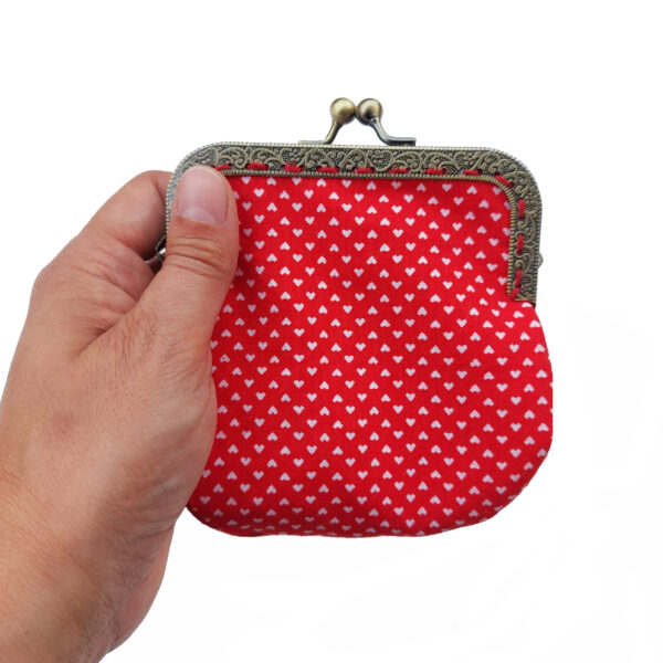Ensemble cadeau coeurs blancs - Kit porte-monnaie et boucle - Image 3