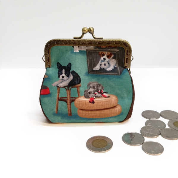 Porte-monnaie vintage motif chiens, caniche, boston terrien - Image 7