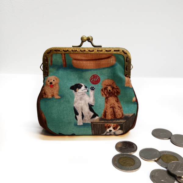 Porte-monnaie vintage motif chiens, caniche, boston terrien - Image 3