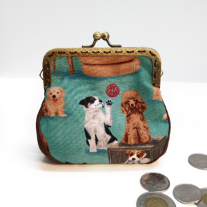 Porte-monnaie vintage motif chiens, caniche, boston terrien