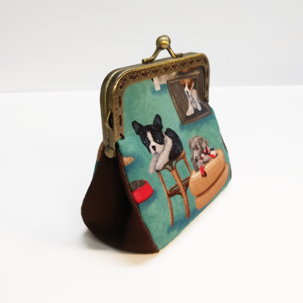 Porte-monnaie vintage motif chiens, caniche, boston terrien - Image 4
