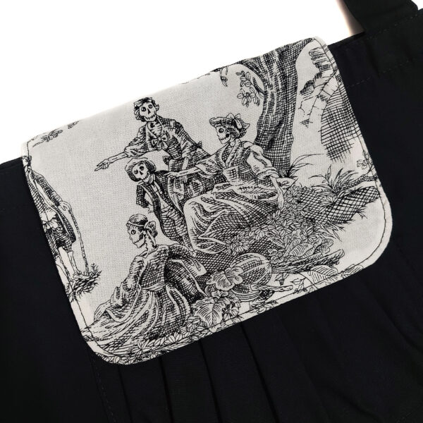 Sac pliable hydrofuge - Fourre-tout squelettes noir et crème - Image 10