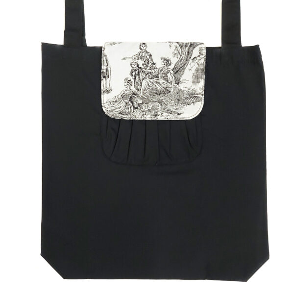 Sac pliable hydrofuge - Fourre-tout squelettes noir et crème - Image 4
