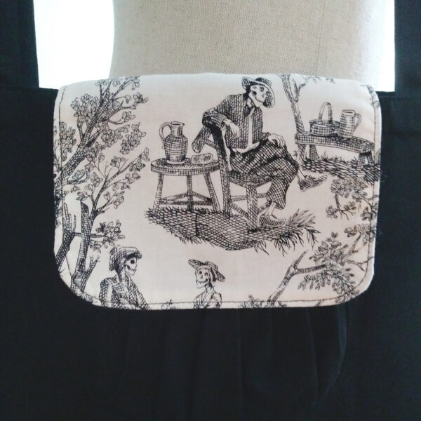 Sac pliable hydrofuge - Fourre-tout squelettes noir et crème - Image 8