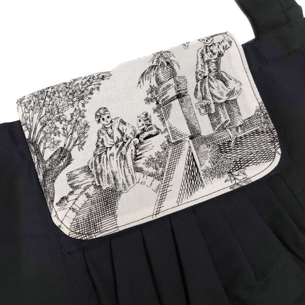Sac pliable hydrofuge - Fourre-tout squelettes noir et crème - Image 5