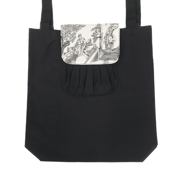 Sac pliable hydrofuge - Fourre-tout squelettes noir et crème - Image 3