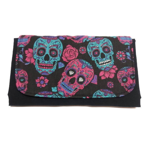 Sac pliable hydrofuge - Têtes de mort rose et bleu - Image 2