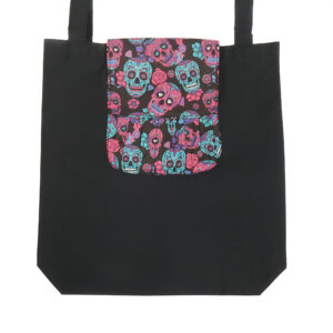 Sac pliable hydrofuge - Têtes de mort rose et bleu