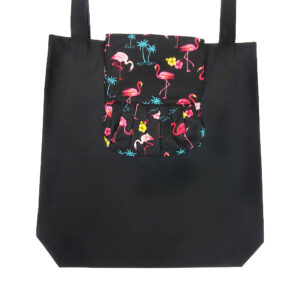 Sac de course pliable imperméable - motif flamants roses