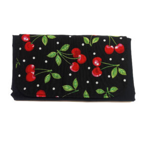 sac réutilisable pliable imperméable - cerises et pois