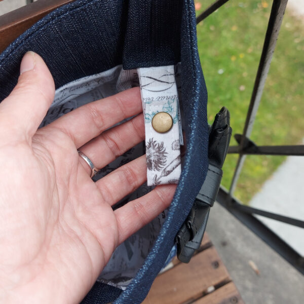 Sac tête de mort bleu - Fourre-tout bandoulière en denim - Image 10