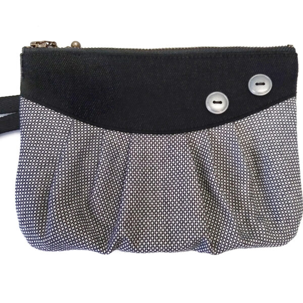 Ensemble cadeau noir et blanc - Pochette et chouchou assorti - Image 5