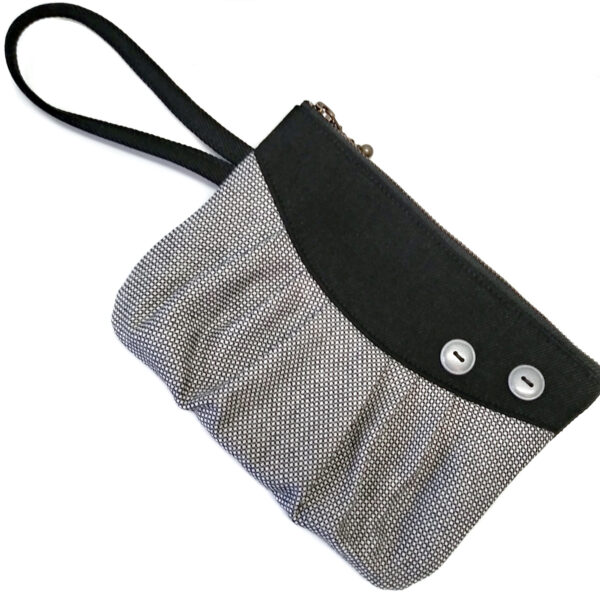 Ensemble cadeau noir et blanc - Pochette et chouchou assorti - Image 6