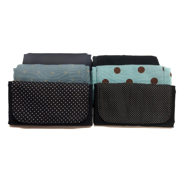 Sac rayé noir et blanc et boucles - Fourre-tout pliable hydrofuge - Image 12