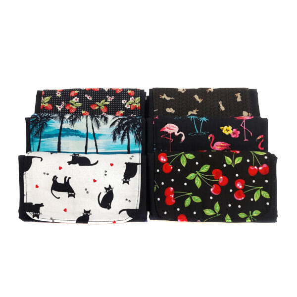 Sac rayé noir et blanc et boucles - Fourre-tout pliable hydrofuge - Image 10