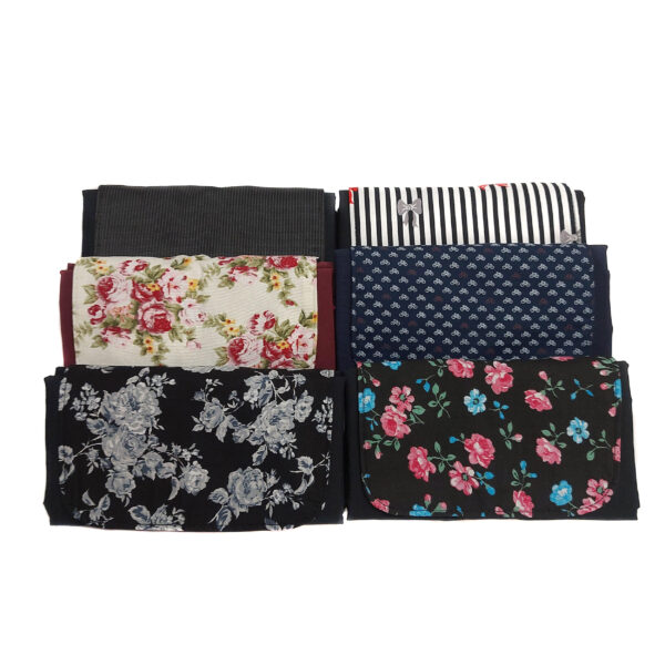 Sac réutilisable pliable hydrofuge - fleuris noir et gris - Image 5