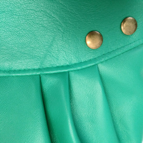 Ensemble cadeau cuir turquoise - Kit pochette et boucles d'oreilles - Image 6