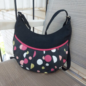 Petit sac à main avec pois multicolore style pin-up fait main Montréal
