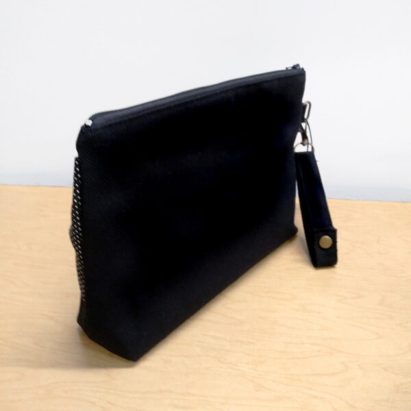 Trousse noir et blanc avec noeud à pois - pochette à cosmétiques - Image 4