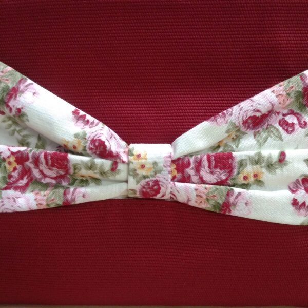 Trousse à maquillage fleuris rouge vin - Pochette de voyage - Image 4