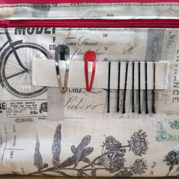 Trousse noir et blanc avec noeud à pois - pochette à cosmétiques - Image 9