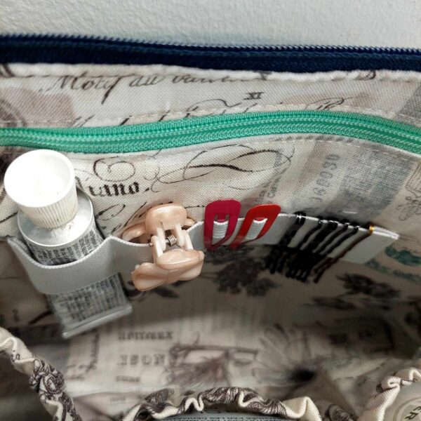 Trousse noir et blanc avec noeud à pois - pochette à cosmétiques - Image 8