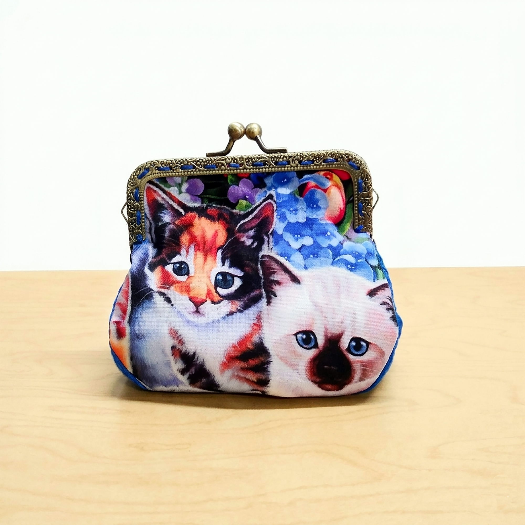 chat d'espagne et persan porte-monnaie