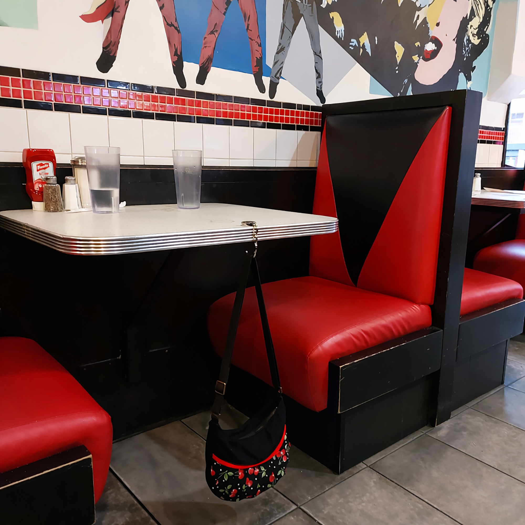 Crochet de table pour sac à main motif chats- Chat noir, roux, tabby – Image 14