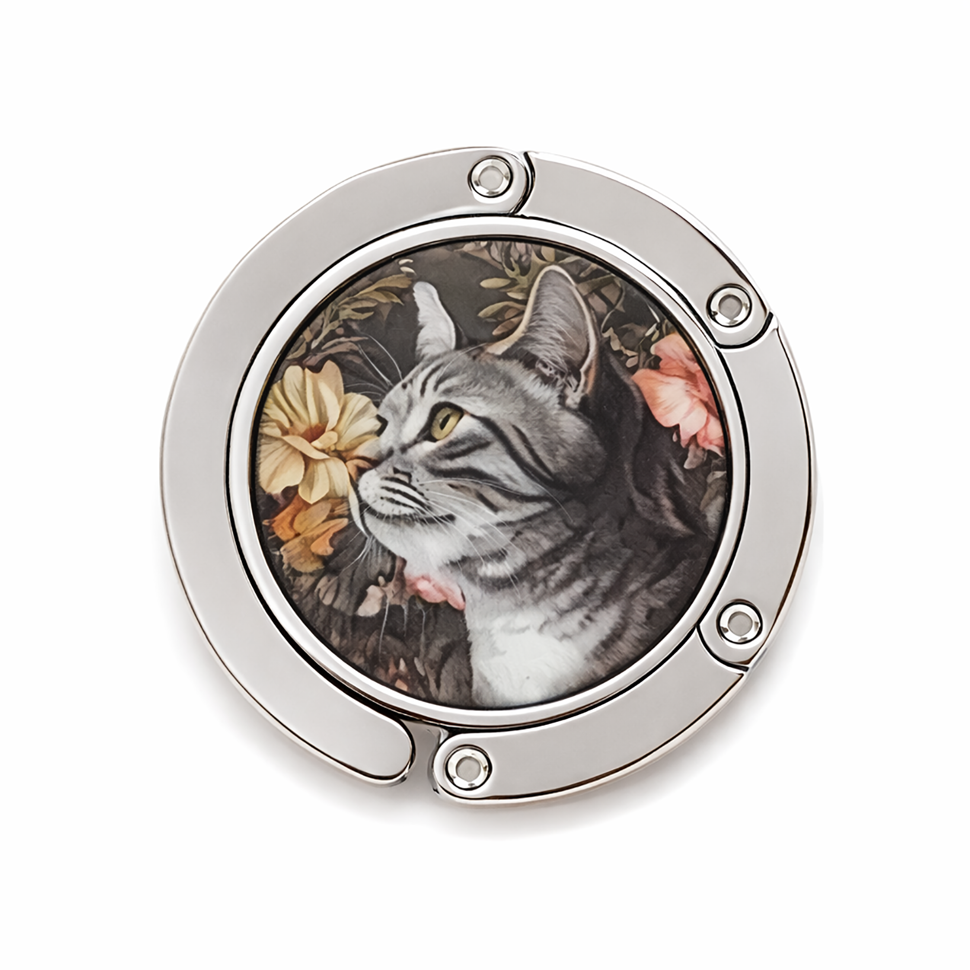 Crochet de table pour sac à main motif chats- Chat noir, roux, tabby – Image 10