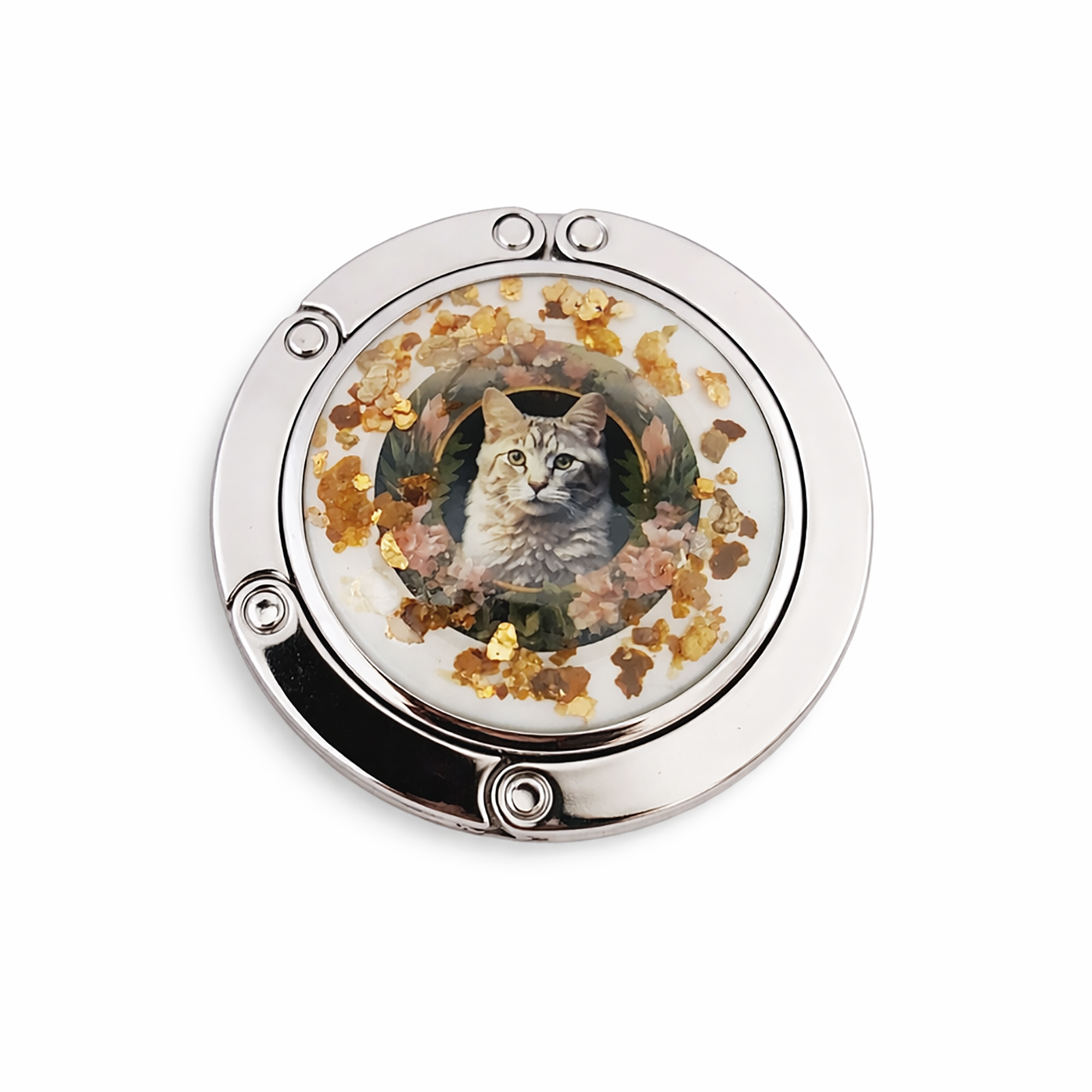 Crochet de table pour sac à main motif chats- Chat noir, roux, tabby – Image 8