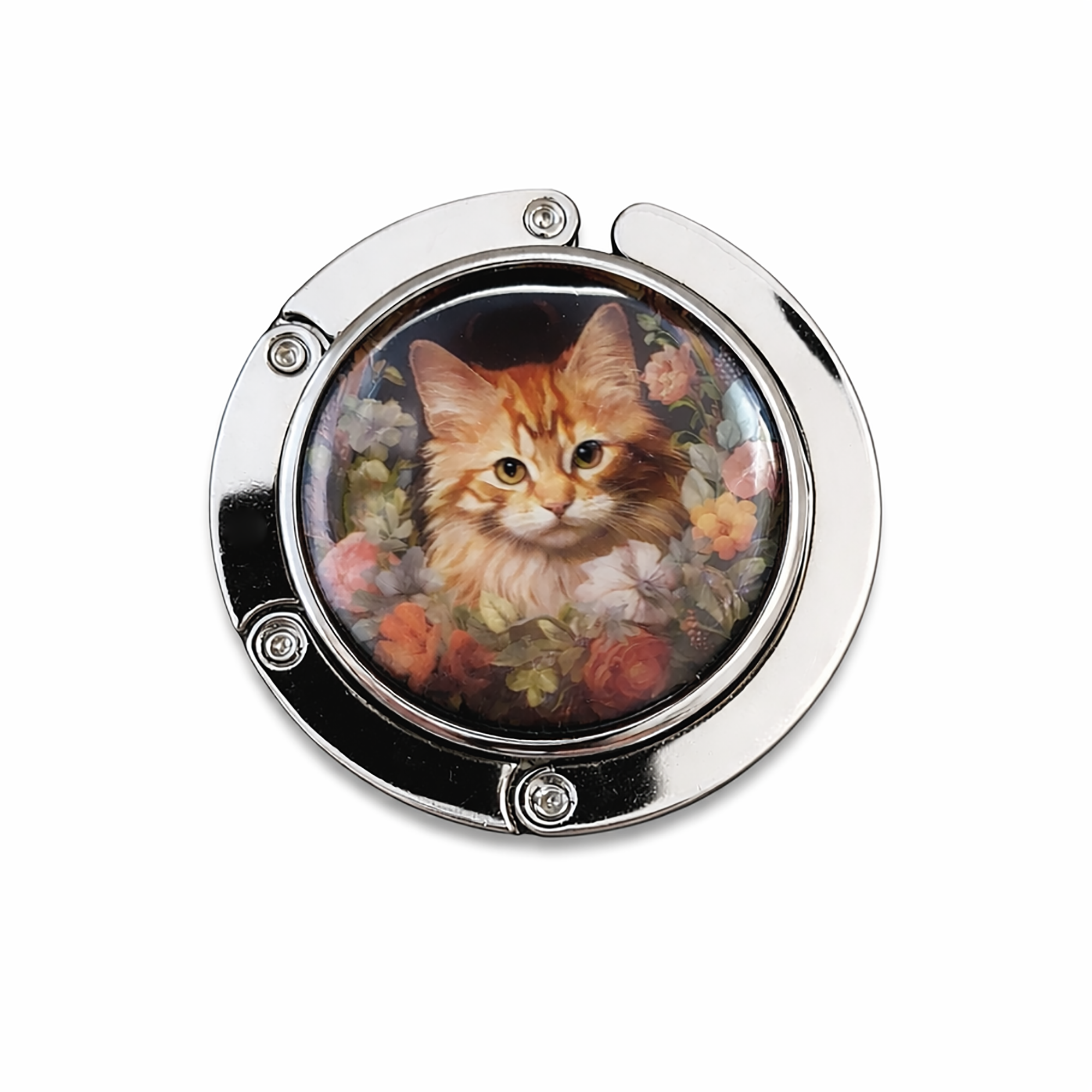 Crochet de table pour sac à main motif chats- Chat noir, roux, tabby – Image 4