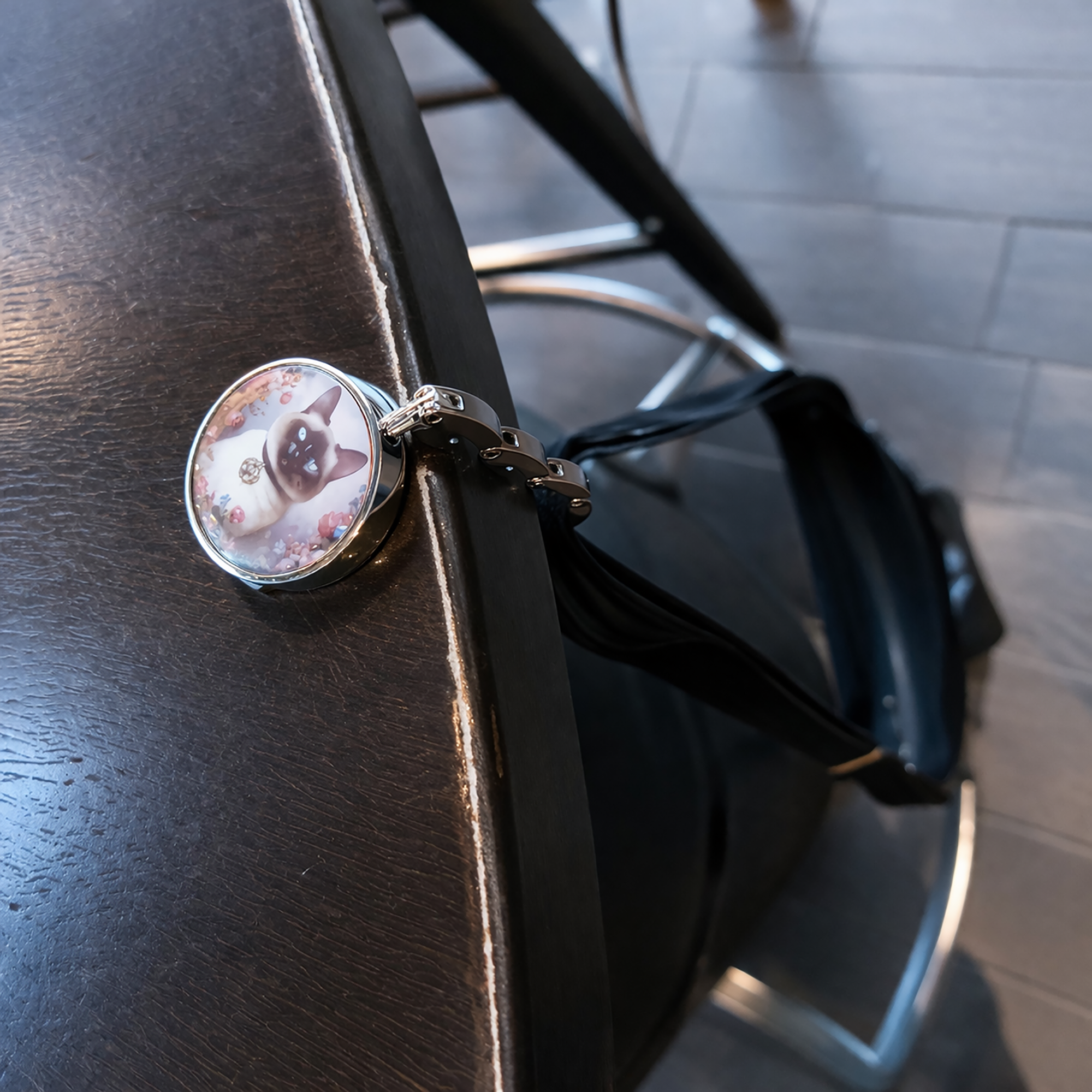 Crochet de table pour sac à main motif chats- Chat noir, roux, tabby – Image 3