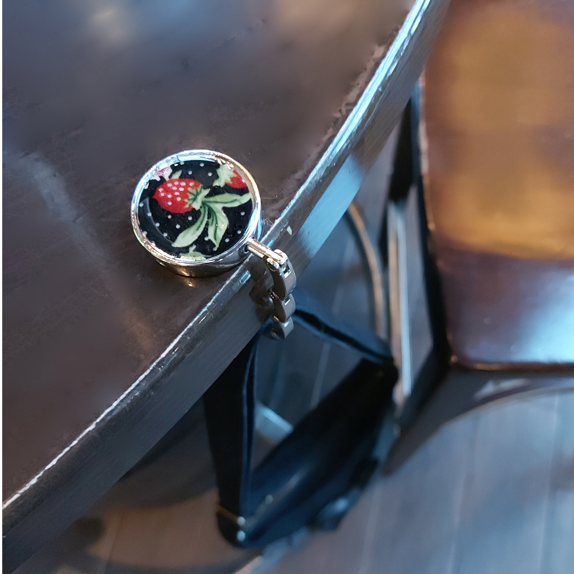 Porte-sac pied de poule, zébré, paresseux, lapin, fraise ou cerises – Image 14